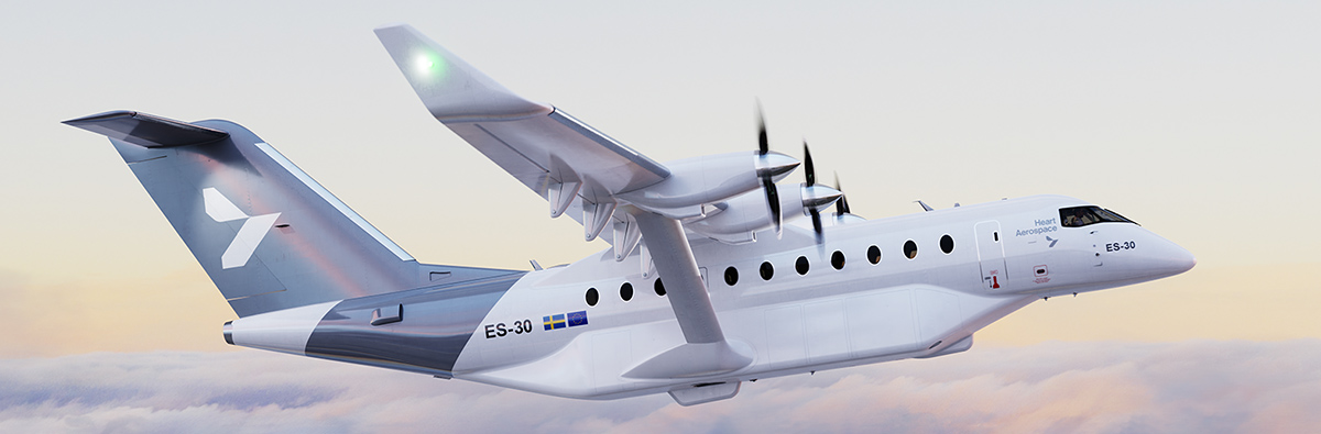 Diseño conceptual del ES-30 de Air Canada. Foto: Heart Aerospace